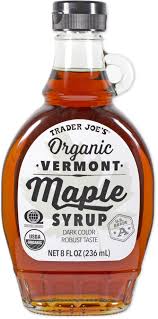 TRADER JOES ORGANIC VERMONT MAPLE SYRUP 8 OZ #ROCK VALUE-ORDER BY  TUESDAY EVENING OCT 28  ARRIVING NOV 05   FOR DELIVERY#