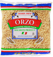 TRADER JOES ORZO ITALIAN PASTA 16 OZ #ROCK VALUE-ORDER BY  TUESDAY EVENING AUGUST 19 ARRIVING AUGUST 27 FOR DELIVERY#