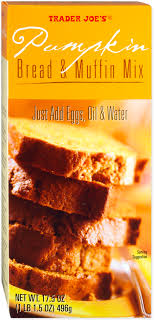 TRADER JOES PUMPKIN BREAD AND MUFFIN MIX 17.5 OZ #ROCK VALUE-ORDER BY  TUESDAY EVENING OCT 21  ARRIVING  OCT 29   FOR DELIVERY#