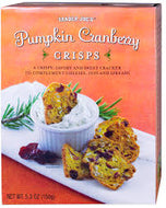 TRADER JOE'S PUMPKIN CRANBERRY CRISPS 5.3 OZ #ROCK VALUE-ORDER BY TUESDAY EVENING NOV 25 ARRIVING DEC 03 FOR DELIVERY#