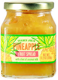 TRADER JOES PINEAPPLE FRUIT SPREAD 10.2 OZ #ROCK VALUE-ORDER BY  TUESDAY EVENING AUGUST 19  ARRIVING AUGUST 27   FOR DELIVERY#