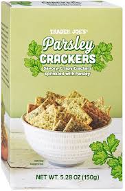 TRADER JOE'S PARSLEY CRACKERS 5.28 OZ #ROCK VALUE-ORDER BY TUESDAY EVENING NOV 25 ARRIVING DEC 03 FOR DELIVERY#
