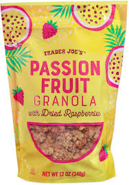 TRADER JOES PASSION FRUIT GRANOLA 12 OZ #ROCK VALUE-ORDER BY TUESDAY EVENING NOV 04  ARRIVING NOV 12  FOR DELIVERY#