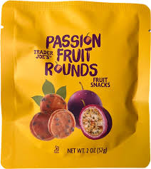 TRADER JOE'S PASSION FRUIT ROUNDS 2 OZ #ROCK VALUE-ORDER BY TUESDAY EVENING NOV 25 ARRIVING DEC 03 FOR DELIVERY#