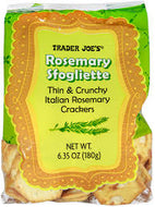 TRADER JOE'S ROSEMARY SFOGLIETTE CRACKERS 6.35 OZ #ROCK VALUE-ORDER BY TUESDAY EVENING NOV 25 ARRIVING DEC 03 FOR DELIVERY#