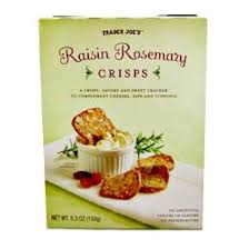 TRADER JOE'S RAISIN ROSEMARY CRISPS 5.3 OZ #ROCK VALUE-ORDER BY TUESDAY EVENING NOV 25 ARRIVING DEC 03 FOR DELIVERY#