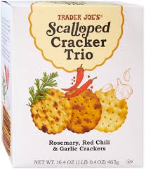 TRADER JOE'S SCALLOPED CRACKER TRIO 16.4 OZ #ROCK VALUE-ORDER BY TUESDAY EVENING NOV 25 ARRIVING DEC 03 FOR DELIVERY#