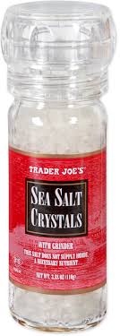 TRADER JOES SEA SALT CRYSTALS 3.88 OZ #ROCK VALUE-ORDER BY  TUESDAY EVENING AUGUST 19 ARRIVING AUGUST 27 FOR DELIVERY#