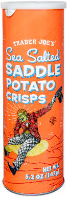 TRADER JOE'S SEA SALTED SADDLE POTATO CRISPS 5.2 OZ #ROCK VALUE-ORDER BY TUESDAY EVENING NOV 25 ARRIVING DEC 03 FOR DELIVERY#