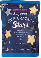 TRADER JOE'S SUGARED RICE CRACKER STARS 6.35 OZ #ROCK VALUE-ORDER BY TUESDAY EVENING NOV 25 ARRIVING DEC 03 FOR DELIVERY#