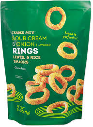 TRADER JOE'S SOUR CREAM & ONION FLAVORED RINGS 2.5 OZ #ROCK VALUE-ORDER BY TUESDAY EVENING NOV 25 ARRIVING DEC 03 FOR DELIVERY#