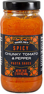 SPICY CHUNKY TOMATO AND PEPPER PASTA SAUCE 24 OZ #ROCK VALUE-ORDER BY  TUESDAY EVENING OCT 28  ARRIVING NOV 05   FOR DELIVERY#