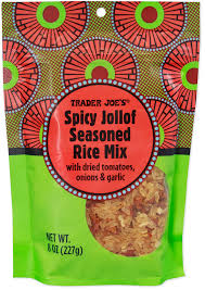 TRADER JOES SPICY JOLLOF SEASONED RICE MIX 8 OZ #ROCK VALUE-ORDER BY  TUESDAY EVENING AUGUST 19 ARRIVING AUGUST 27 FOR DELIVERY#