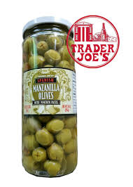 TRADER JOES SPANISH MANZANILLA OLIVES WITH PIMENTO PASTE 14.5 OZ #ROCK VALUE-ORDER BY TUESDAY EVENING AUGUST 19 ARRIVING AUGUST 27 FOR DELIVERY#