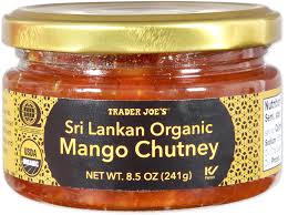 TRADER JOES SRI LANKAN ORGANIC MANGO CHUTNEY 8.5 OZ #ROCK VALUE-ORDER BY  TUESDAY EVENING OCT 28  ARRIVING NOV 05   FOR DELIVERY#
