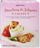 TRADER JOE'S STRAWBERRY AND JALAPENO CRISPS 5.3 OZ #ROCK VALUE-ORDER BY TUESDAY EVENING NOV 25 ARRIVING DEC 03 FOR DELIVERY#