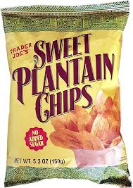 TRADER JOE'S SWEET PLANTAIN CHIPS 5.3 OZ #ROCK VALUE-ORDER BY TUESDAY EVENING NOV 25 ARRIVING DEC 03 FOR DELIVERY#