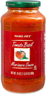 TRADER JOES TOMATO BASIL MARINARA SAUCE 24 OZ #ROCK VALUE-ORDER BY  TUESDAY EVENING OCT 28  ARRIVING NOV 05   FOR DELIVERY#