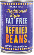 TRADER JOES TRADITIONAL STYLE FAT FREE REFRIED BEANS 16 OZ #ROCK VALUE-ORDER BY TUESDAY EVENING AUGUST 19 ARRIVING AUGUST 27 FOR DELIVERY#