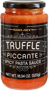 TRADER JOES TRUFFLE PICCANTE SPICY PASTA SAUCE 18.3 OZ #ROCK VALUE-ORDER BY  TUESDAY EVENING OCT 28  ARRIVING NOV 05   FOR DELIVERY#