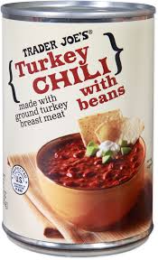 TRADER JOES TURKEY CHILI WITH BEANS 15 OZ #ROCK VALUE-ORDER BY TUESDAY EVENING SEP 30 ARRIVING OCT 08 FOR DELIVERY#