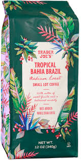 TRADER JOE'S TROPICAL BAHIA BRAZIL SMALL LOT COFFEE 12 OZ #ROCK VALUE-ORDER BY  TUESDAY EVENING JULY 15 ARRIVING JULY 23   FOR DELIVERY#