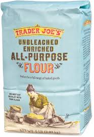 TRADER JOES UNBLEACHED ENRICHED ALL PURPOSE FLOUR 5 LB #ROCK VALUE-ORDER BY  TUESDAY EVENING DEC 23  ARRIVING  DEC 31   FOR DELIVERY#