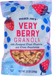 TRADER JOES VERY BERRY GRANOLA 12 OZ #ROCK VALUE-ORDER BY TUESDAY EVENING NOV 04  ARRIVING NOV 12  FOR DELIVERY#