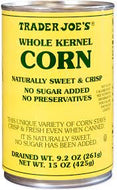 TRADER JOES TRADER JOES WHOLE KERNEL CORN 15 OZ #ROCK VALUE-ORDER BY TUESDAY EVENING AUGUST 19 ARRIVING AUGUST 27 FOR DELIVERY#