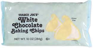 TRADER JOES WHITE CHOCOLATE BAKING CHIPS 10 OZ #ROCK VALUE-ORDER BY  TUESDAY EVENING DEC 23  ARRIVING  DEC 31   FOR DELIVERY#