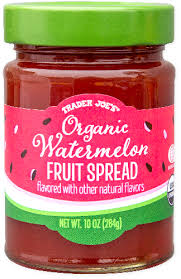TRADER JOES ORGANIC WATERMELON FRUIT SPREAD 10 OZ #ROCK VALUE-ORDER BY  TUESDAY EVENING OCT 28  ARRIVING NOV 05   FOR DELIVERY#