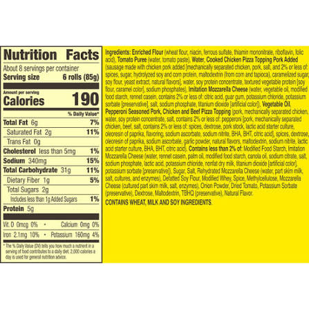 TOTINO'S COMBINATION PIZZA ROLLS 24.8 OZ