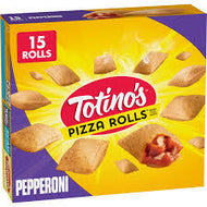 TOTINO'S PIZZA ROLLS PEPPERONI FLAVORED SNACKS 15 ROLLS 7.5 OZ # ROCK VALUE PRODUCT. ORDER BY  WEDNESDAY EVENING NOV 14 FOR NOV 19 DELIVERY#