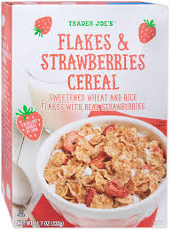 TRADER JOES FLAKES AND STRAWBERRIES CEREAL 11.7 OZ #ROCK VALUE-ORDER BY TUESDAY EVENING NOV 04  ARRIVING NOV 12  FOR DELIVERY#
