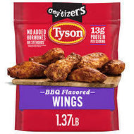 TYSON ANYTIZERS BBQ CHICKEN WINGS 1.37LB # ROCK VALUE PRODUCT. ORDER BY  WEDNESDAY EVENING NOV 14 FOR NOV 19 DELIVERY#