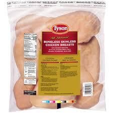 TYSON ALL NATURAL BONELSS SKINLESS CHICKEN BREAST TENDERLOINS 3LB # ROCK VALUE PRODUCT. ORDER BY  WEDNESDAY EVENING NOV 14 FOR NOV 19 DELIVERY#