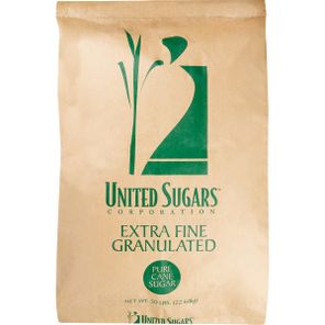 UNITED SUGARS EXTRA FINE GRANULATED SUGAR 50 LBS #ROCK VALUE-ORDER BY TUESDAY EVENING FEB 17  ARRIVING  FEB 25   FOR DELIVERY#