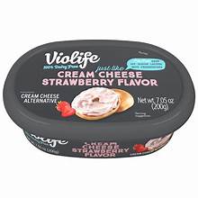 VIOLIFE JUST LIKE CREAM CHEESE STRAWBERRY DAIRY FREE VEGAN 7.05 OZ #ROCK VALUE-ORDER BY THURSDAY EVENING AUG 19   ARRIVING AUG 27  FOR DELIVERY#
