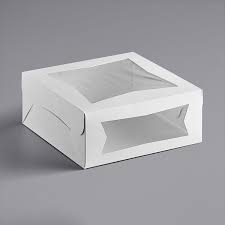 WHITE BAKERY BOX 12X12X5 WITH WINDOW