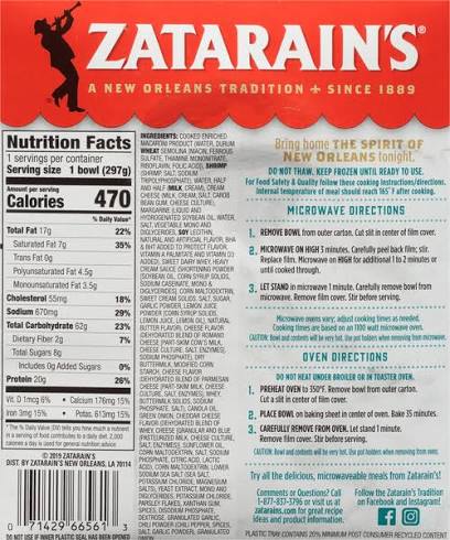ZATARAIN'S SHRIMP ALFREDO 20 OZ