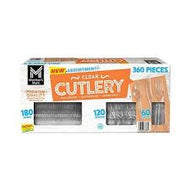 MM CLEAR HEAVYWEIGHT CUTLERY COMBO PACK 360 PIECES