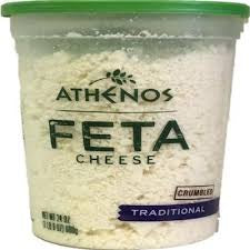 ATHENOS CRUMBLED TRADITIONAL FETA CHEESE 24 OZ