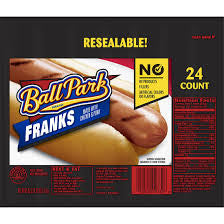 BALL PARK BUN SIZE FRANKS 24 CT(2 LB 13 OZ)