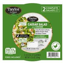 TAYLOR FARMS CEASAR SALAD WITH CHICKEN SALAD KIT 2-6.25 oz