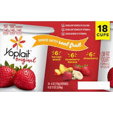 YOPLAIT ORIGINAL YOGURT VARIETY 6 OZ PACK 18 CUPS