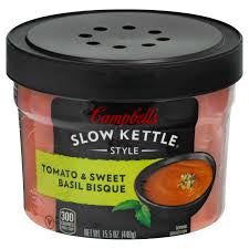 CAMPBELL'S SLOW KETTLE TOMATO AND SWEET BASIL BISQUE 15.5 OZ