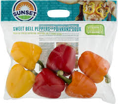 SUNSET SWEET BELL PEPPERS 6 CT