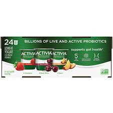 ACTIVIA PROBIOTIC LOWFAT YOGURT VARIETY PACK 24 CT