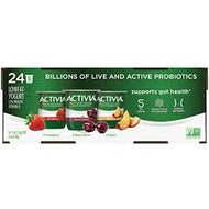 ACTIVIA PROBIOTIC LOWFAT YOGURT VARIETY PACK 24 CT