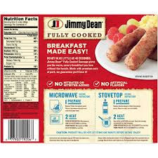 JIMMY DEAN FULLY COOKED PORK SAUSAGE LINKS 28.8 OZ